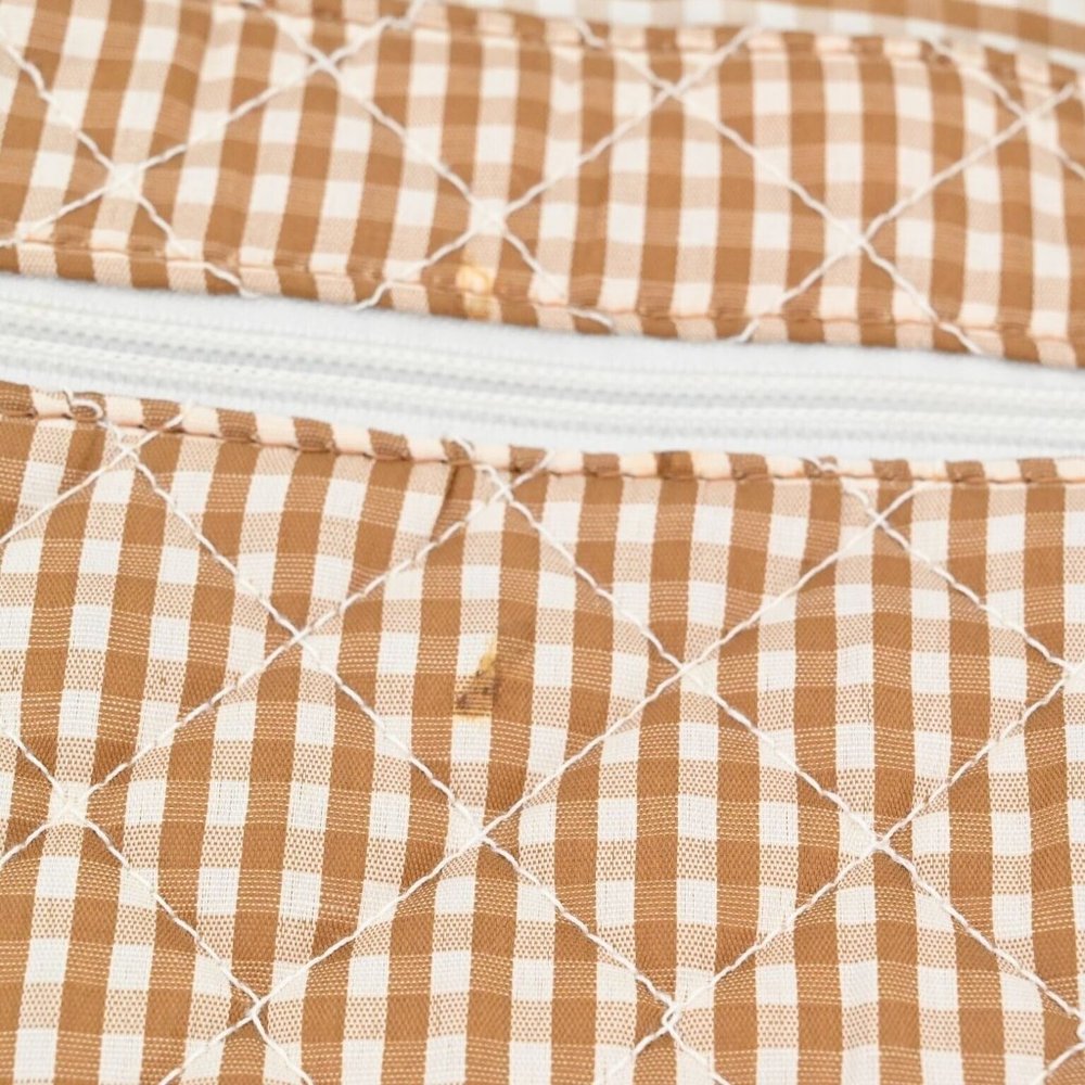 VTG 90s Y2k Deadstock Gingham Polka Dot Quilted Diaper Bag Changing Pad Set - Picture 9 of 9
